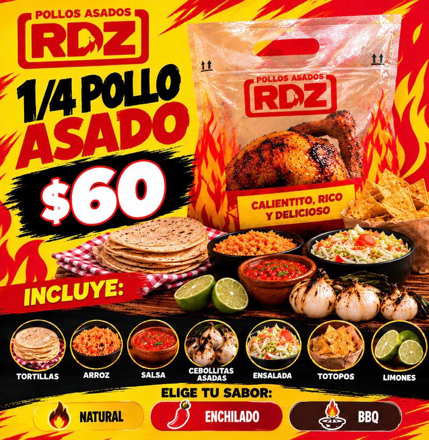Cuarto de pollo asado